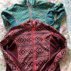 Kari Traa 2 zip up fleece tops